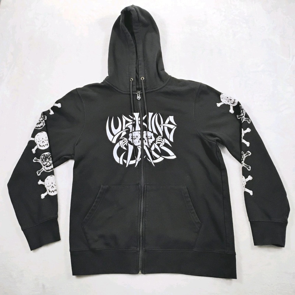 Lurking Class by Sketchy Tank Bones‎ Zipped Hoodie Skulls Jacket,  Medium